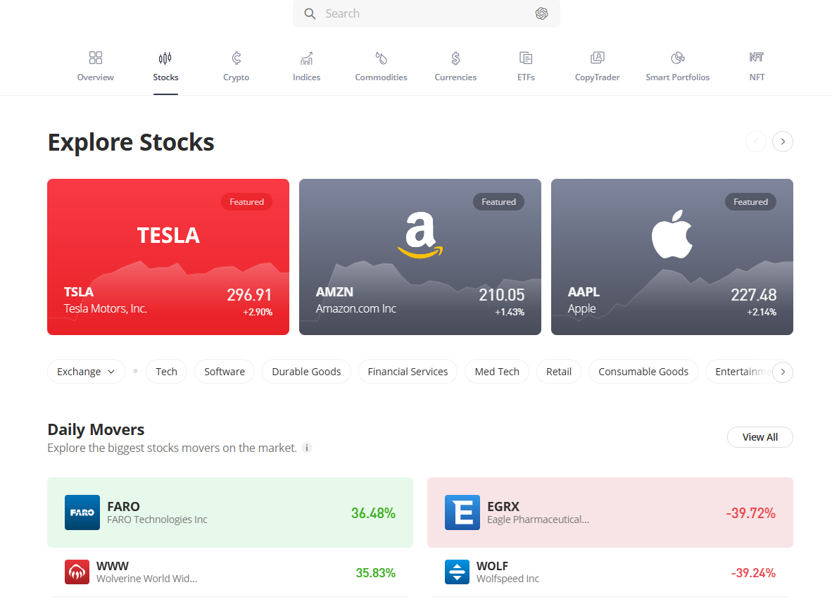 How do I find stocks to invest in? | eToro Help
